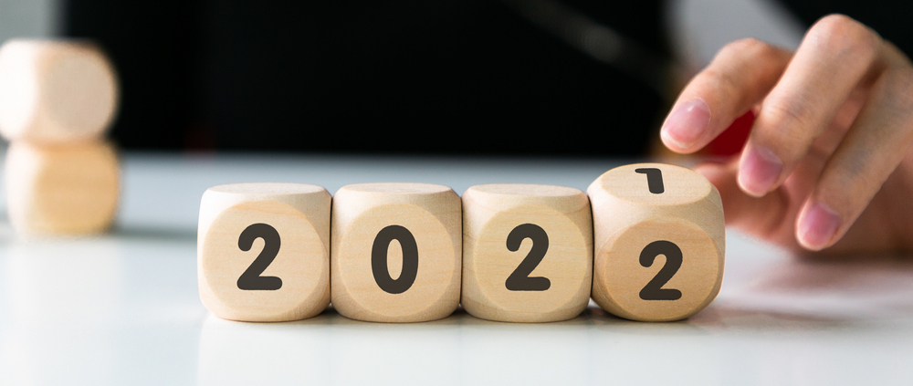 Holzwürfel 2021 werden umgedreht auf 2022