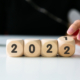 Holzwürfel 2021 werden umgedreht auf 2022